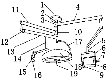 Shadowless lamp for surgical operation