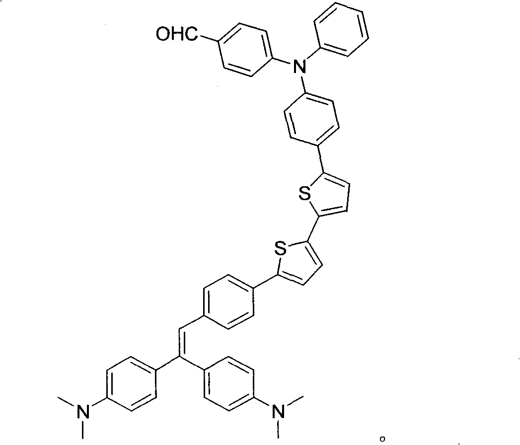 Triphenylamine organic dye with gradient power supply group and application thereof