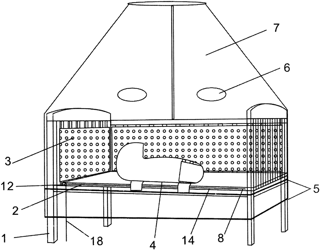 Infanette system free of disassembly and wash, anti-radiation and thermally-insulated