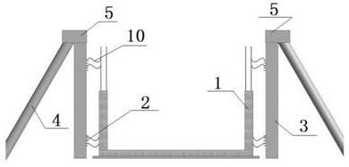 Support construction structure and process of fully prefabricated, spliced and superposed comprehensive pipe gallery