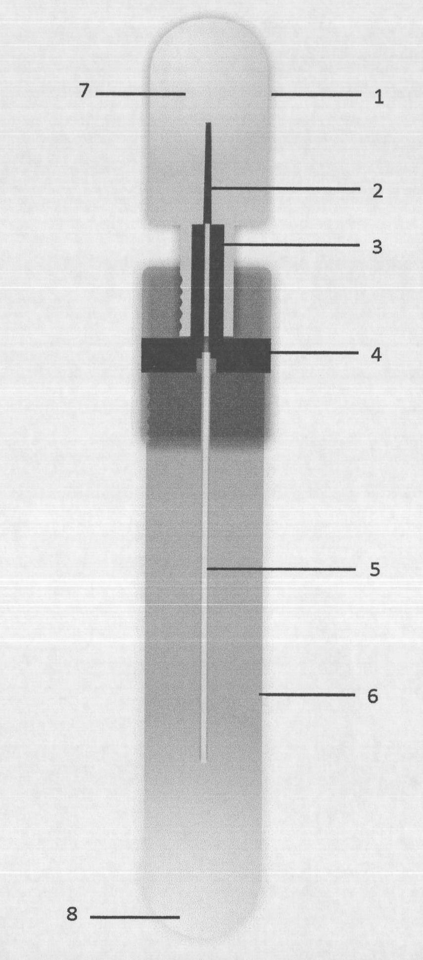 Device for detecting hydrogen peroxide and preparation method thereof