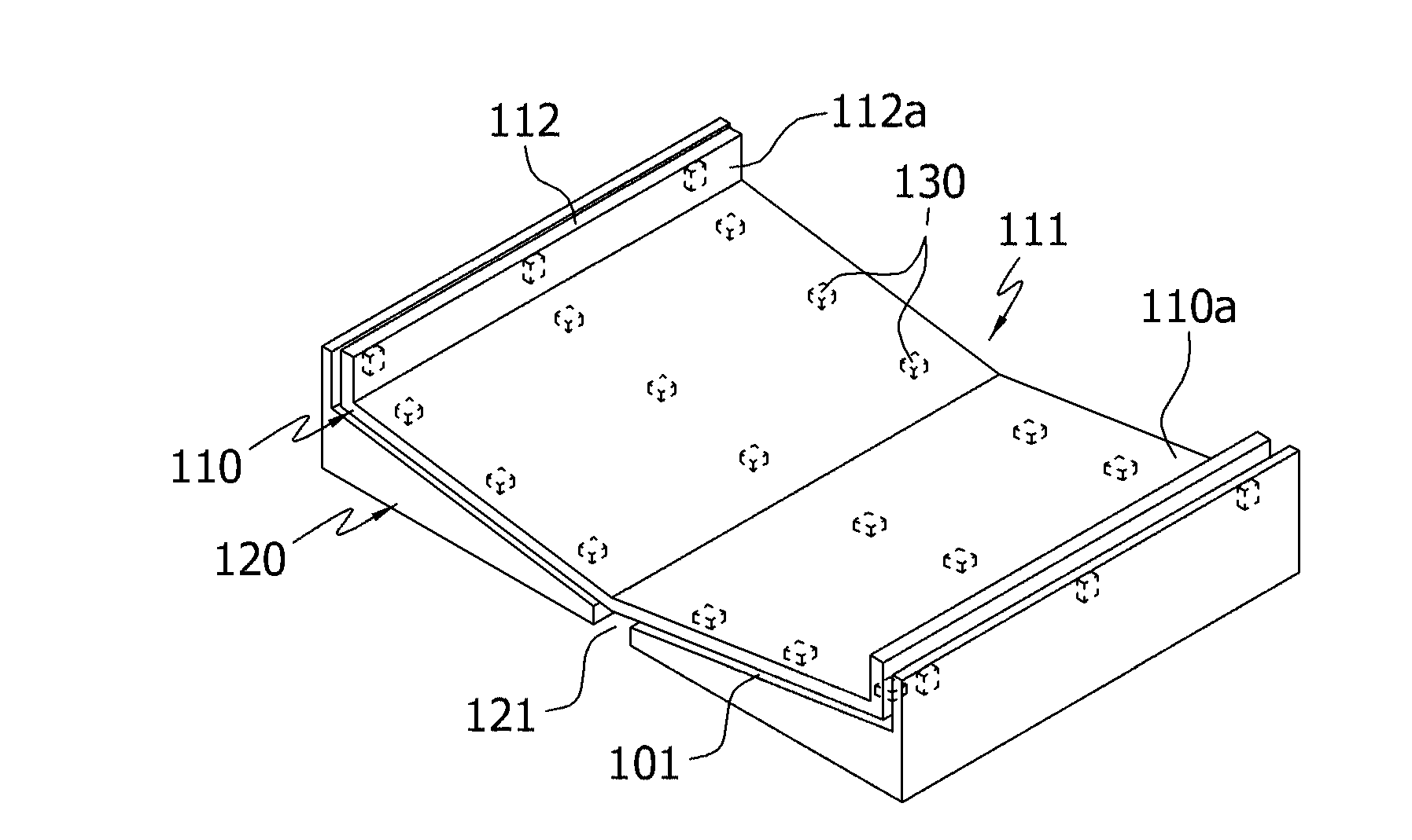 Core catcher having an integrated cooling path