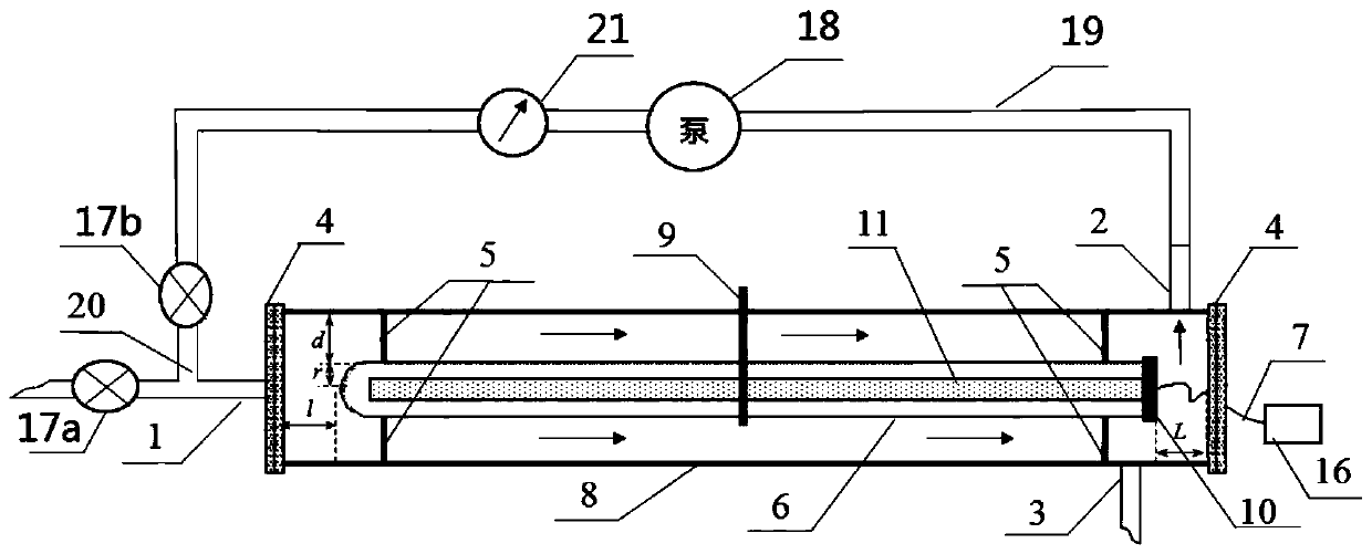 An l-type ultraviolet radiation algae suppression device