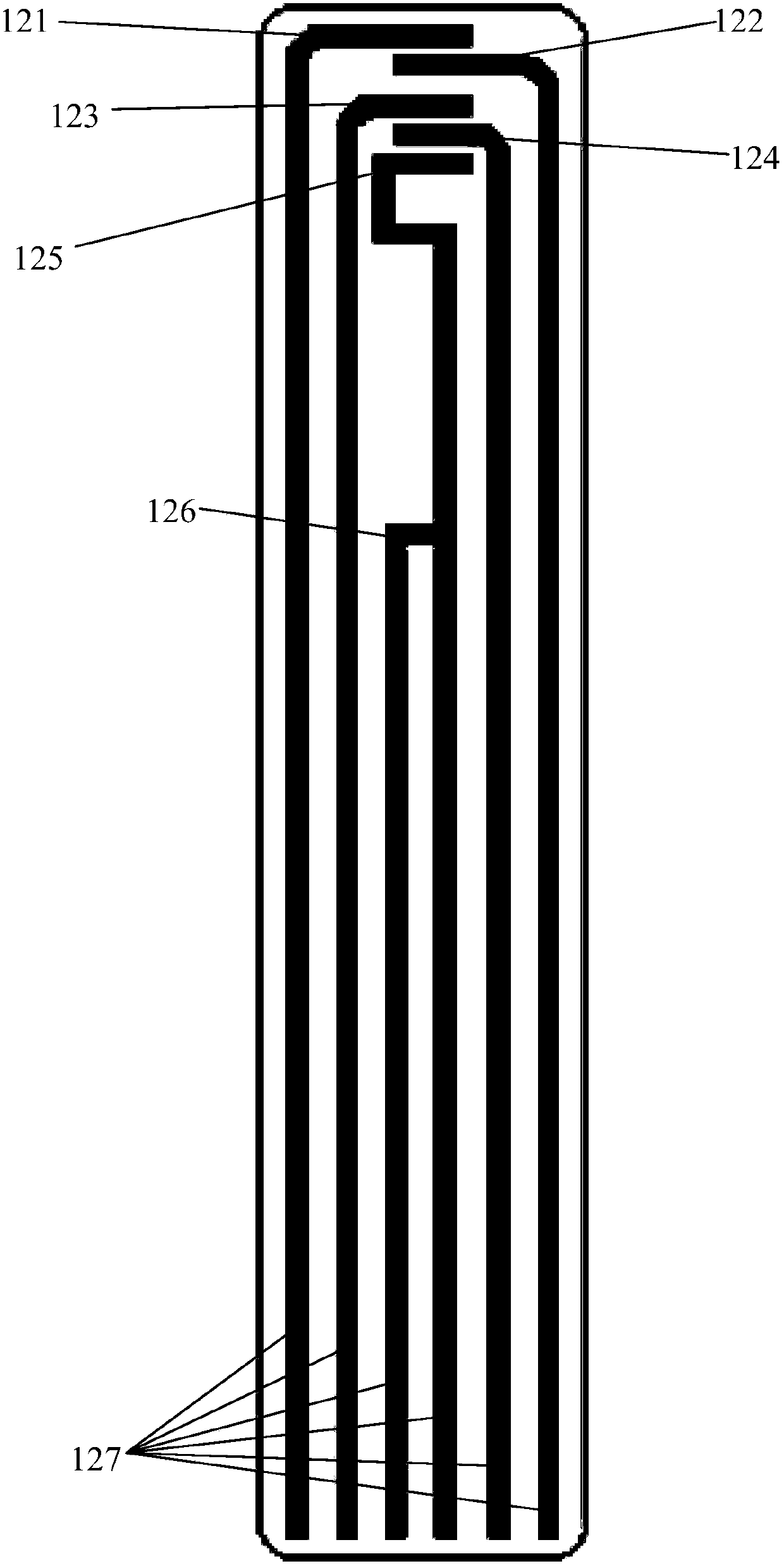 Electrode type blood sugar test strip