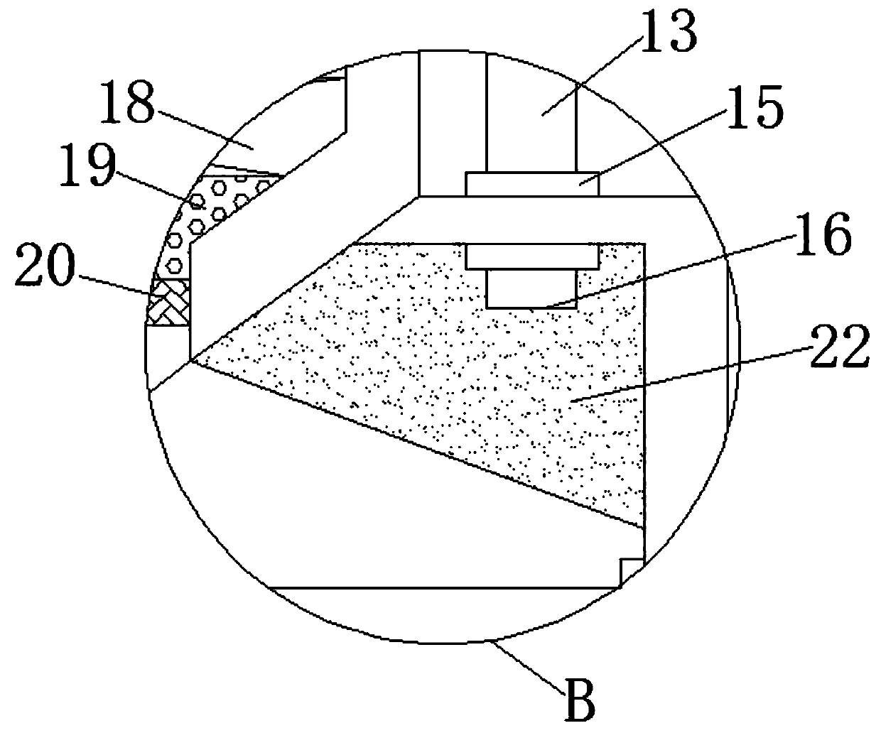 A waste gas treatment equipment with water treatment effect