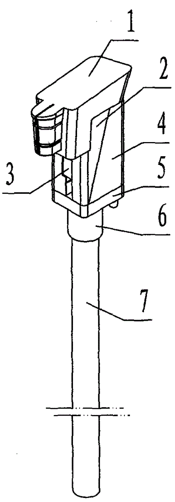 Straight ejecting and inclined pulling demolding device of deep reversed buckle in injection mold