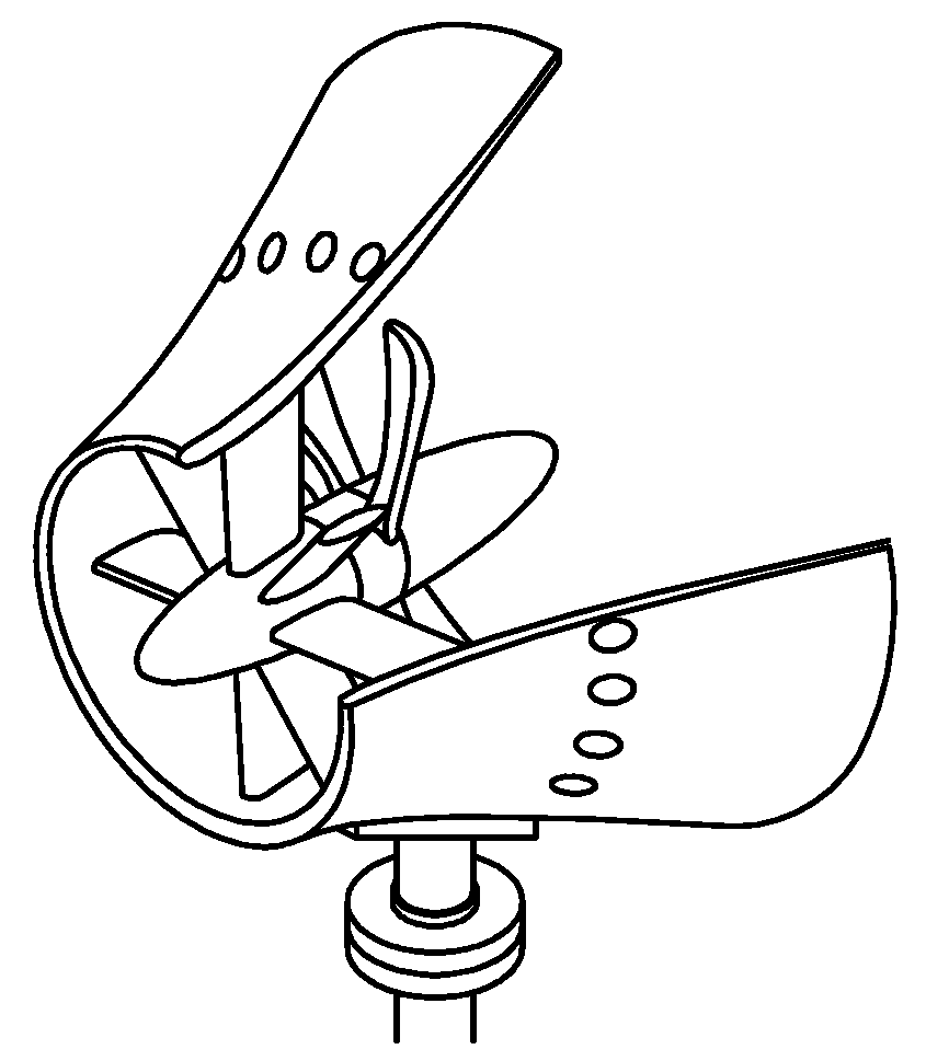 Wind turbine with mixers and ejectors