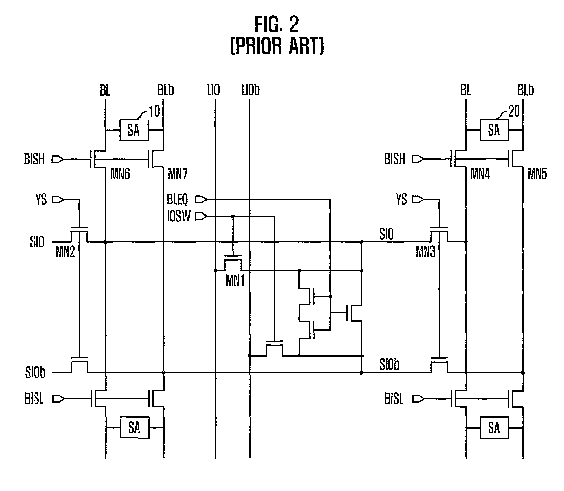 Circuit and method for controlling local data line in semiconductor memory device