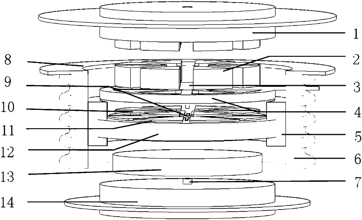 Circular large-dimension IGBT chip crimping packaging structure and manufacturing method