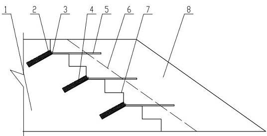 Anchored roadbed widening method