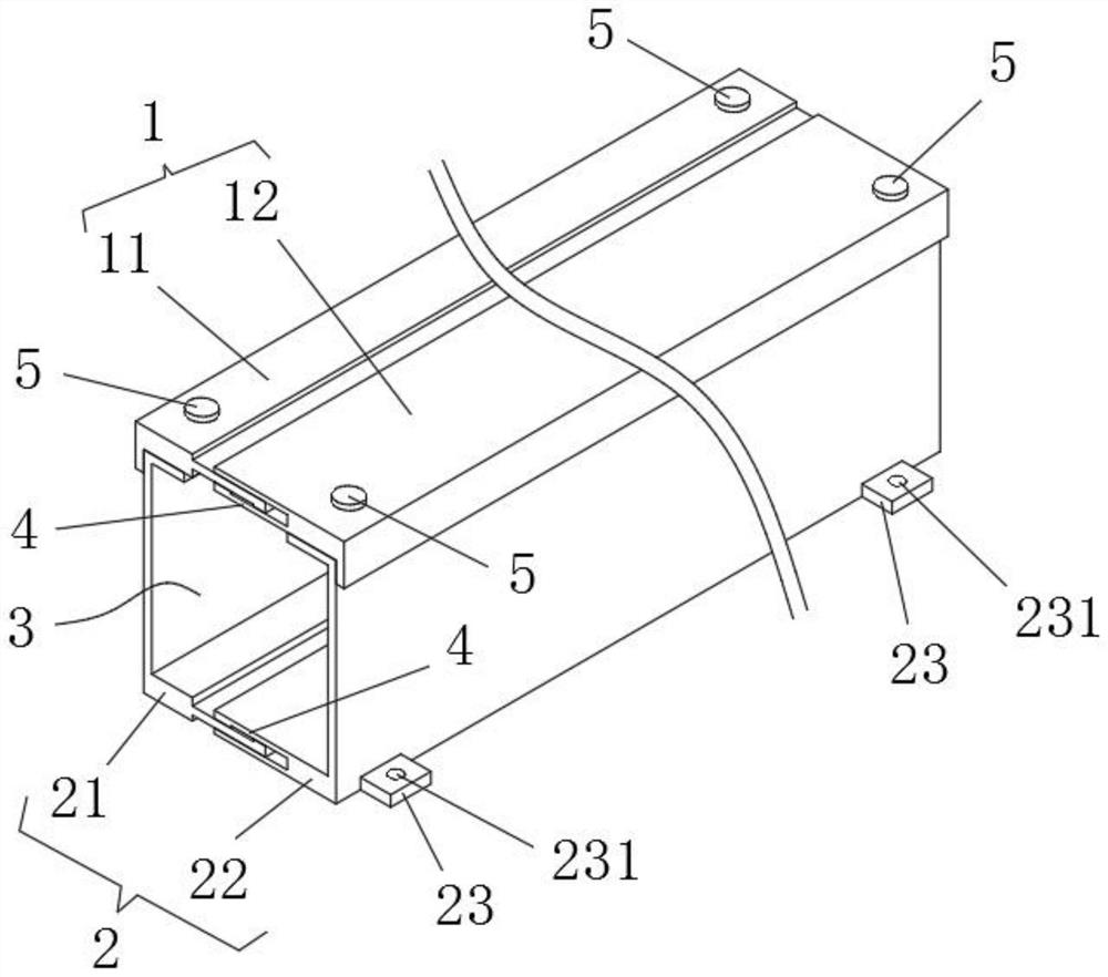 Expandable composite material wire duct