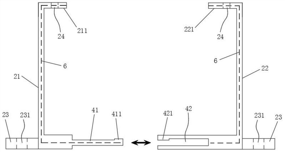 Expandable composite material wire duct