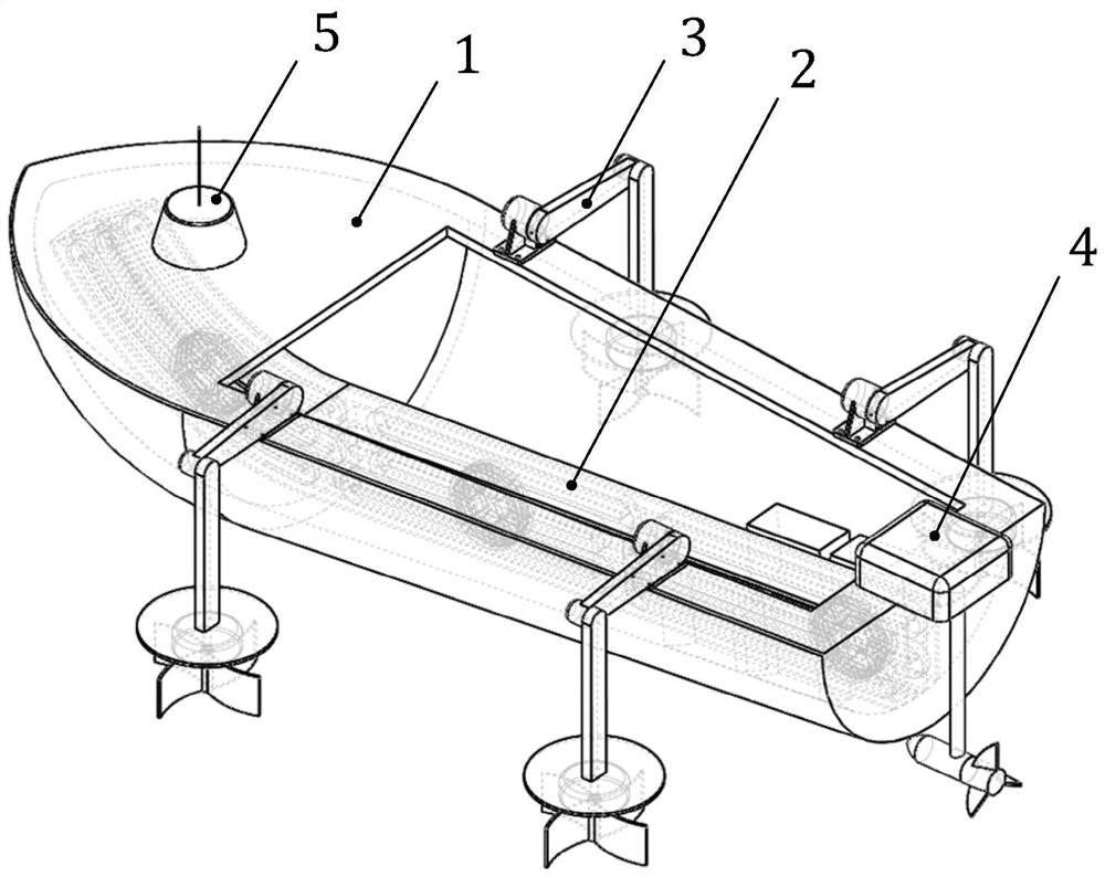 An intelligent offshore wind power operation and maintenance ship structure