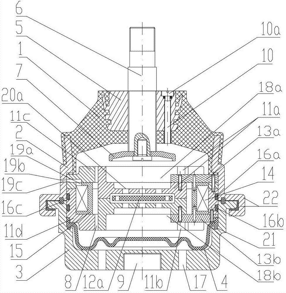 Magneto-rheological damper of automobile engine suspension system