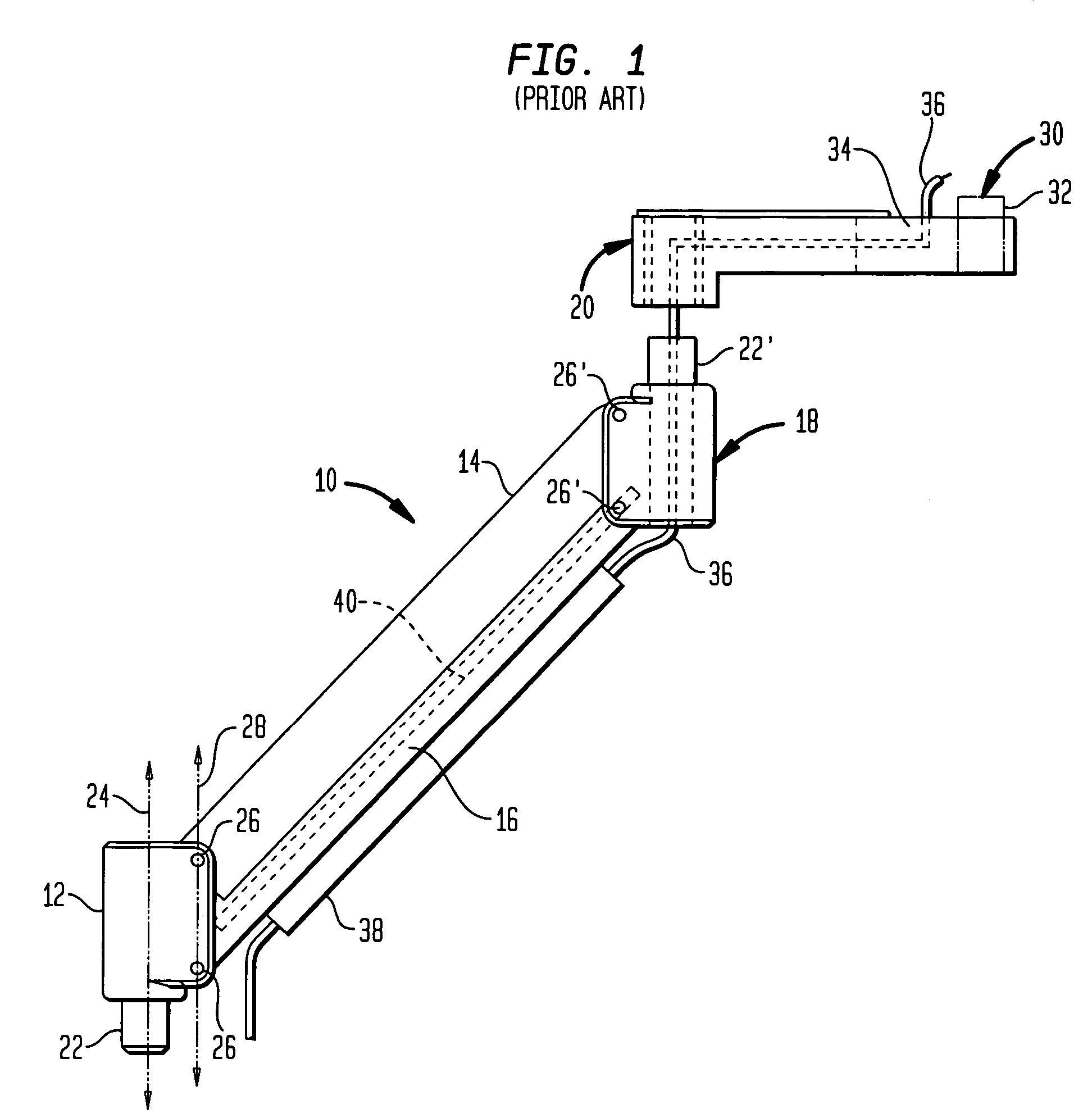 Angled mini arm having a clevis assembly