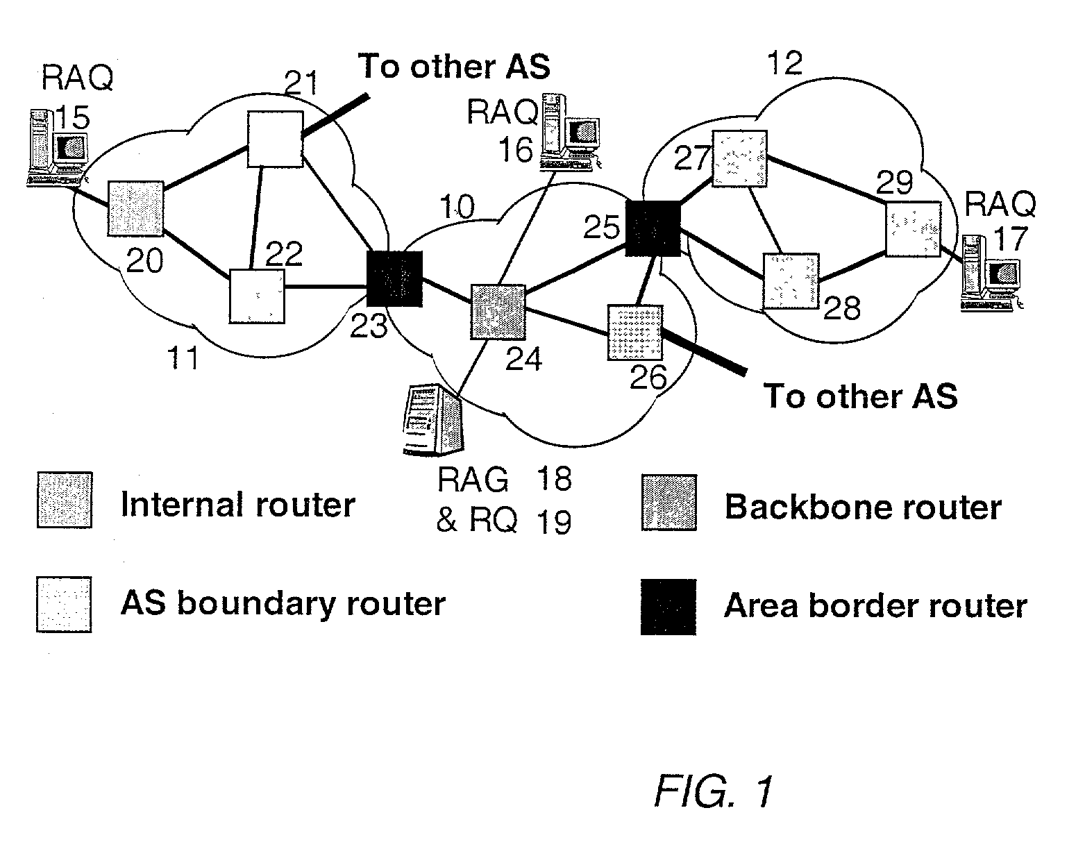 Method and system for topology construction and path identification in a routing domain operated according to a link state routing protocol