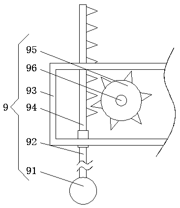 Dust falling device for indoor building construction