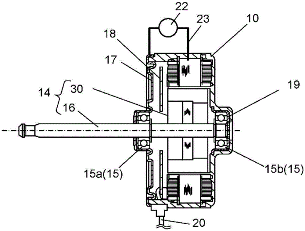 Motor and electric device equipped with same