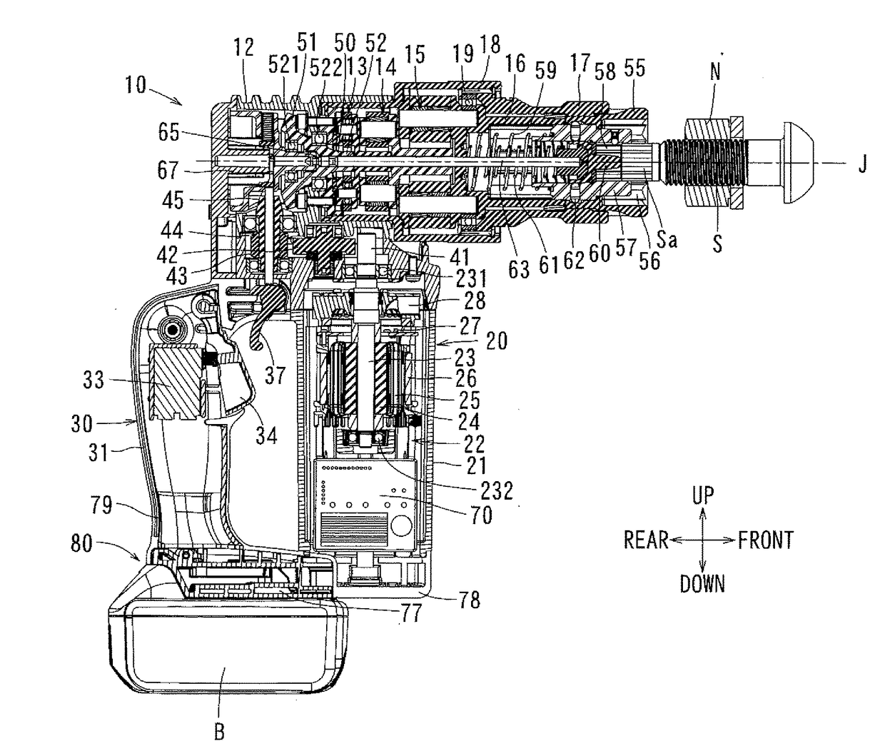 Nut-fastening tool