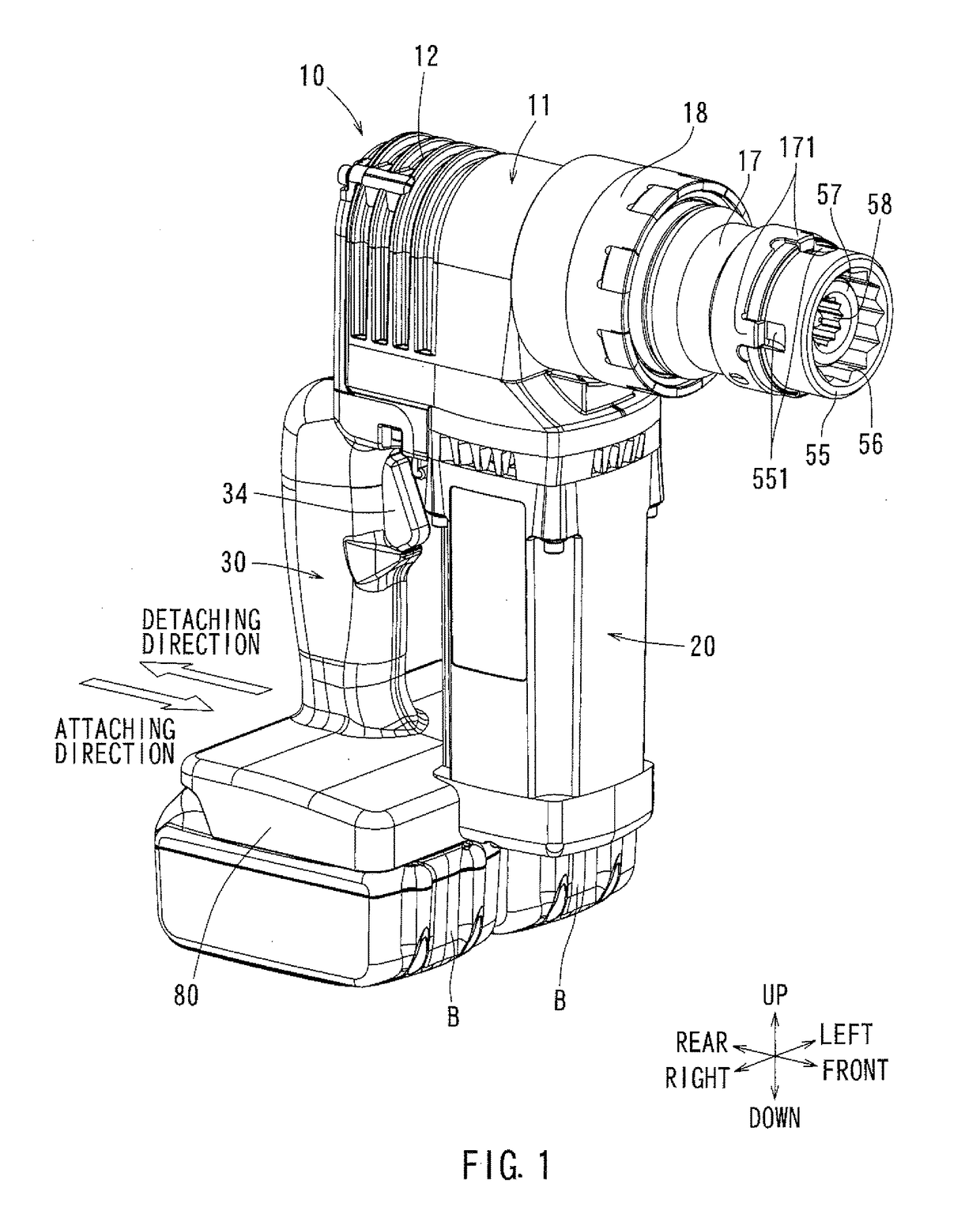 Nut-fastening tool