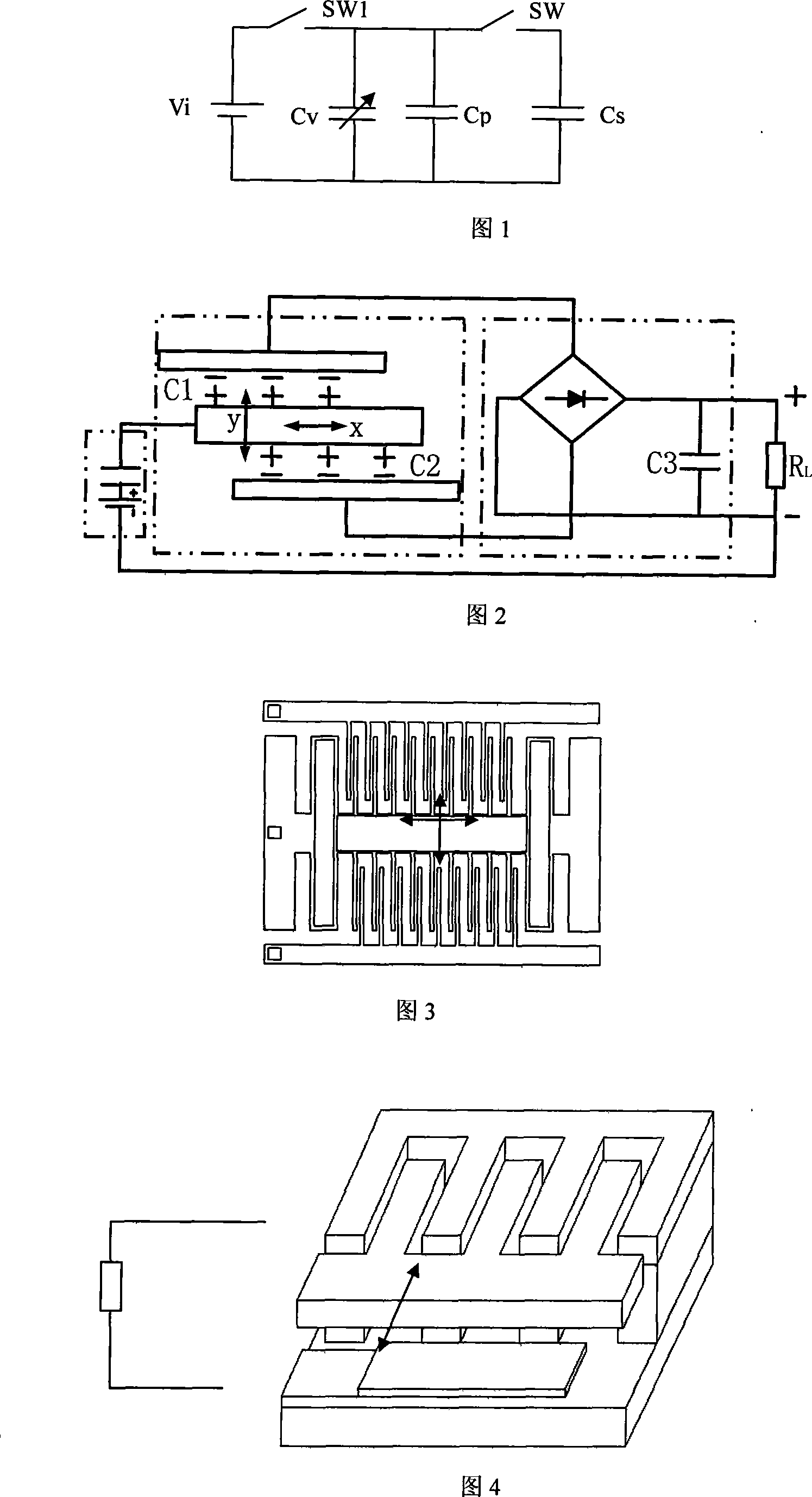 Vibration static micro generator based on liquid medium and its array