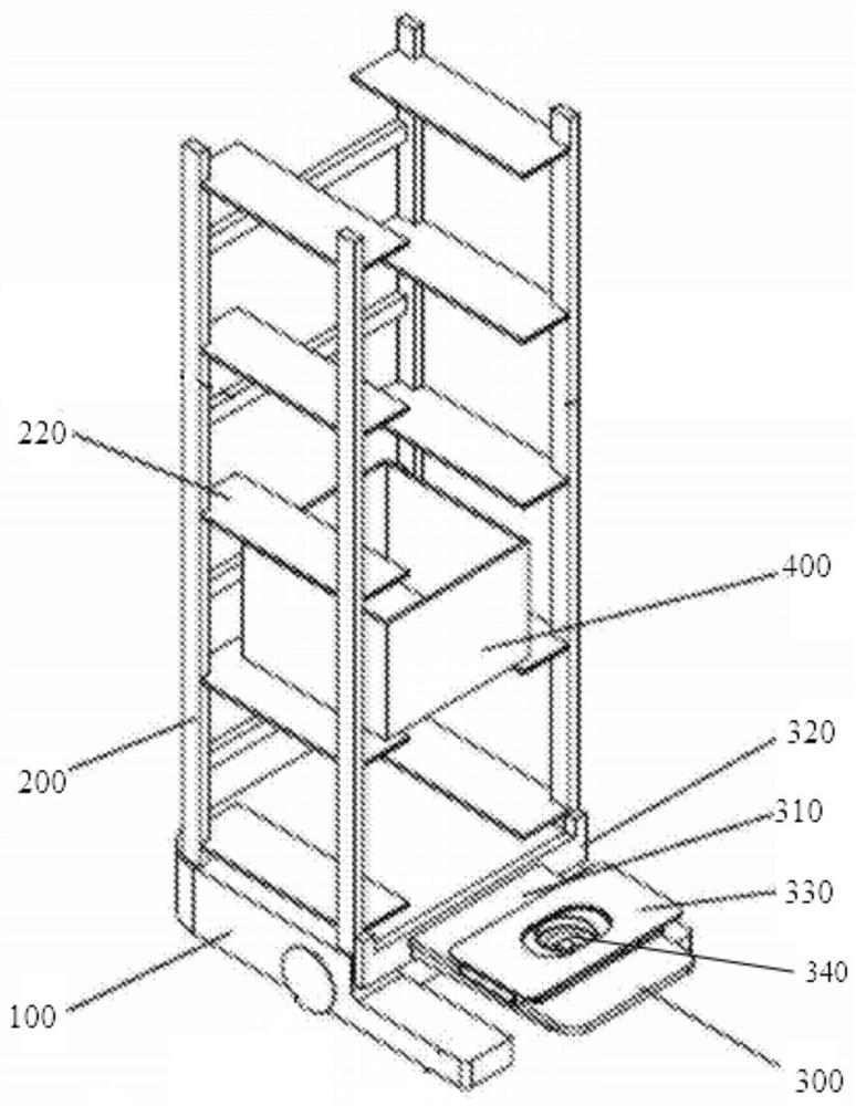 Transfer robot, container taking method, container loading method and warehouse logistics system