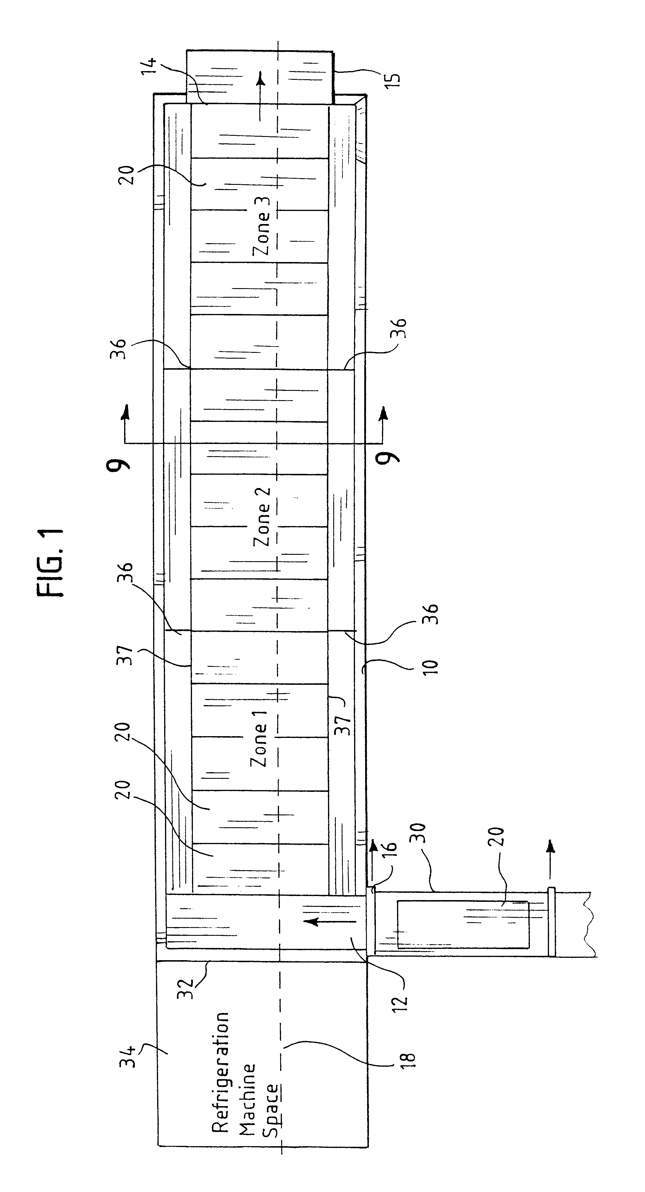 Continuous throughput blast freezer