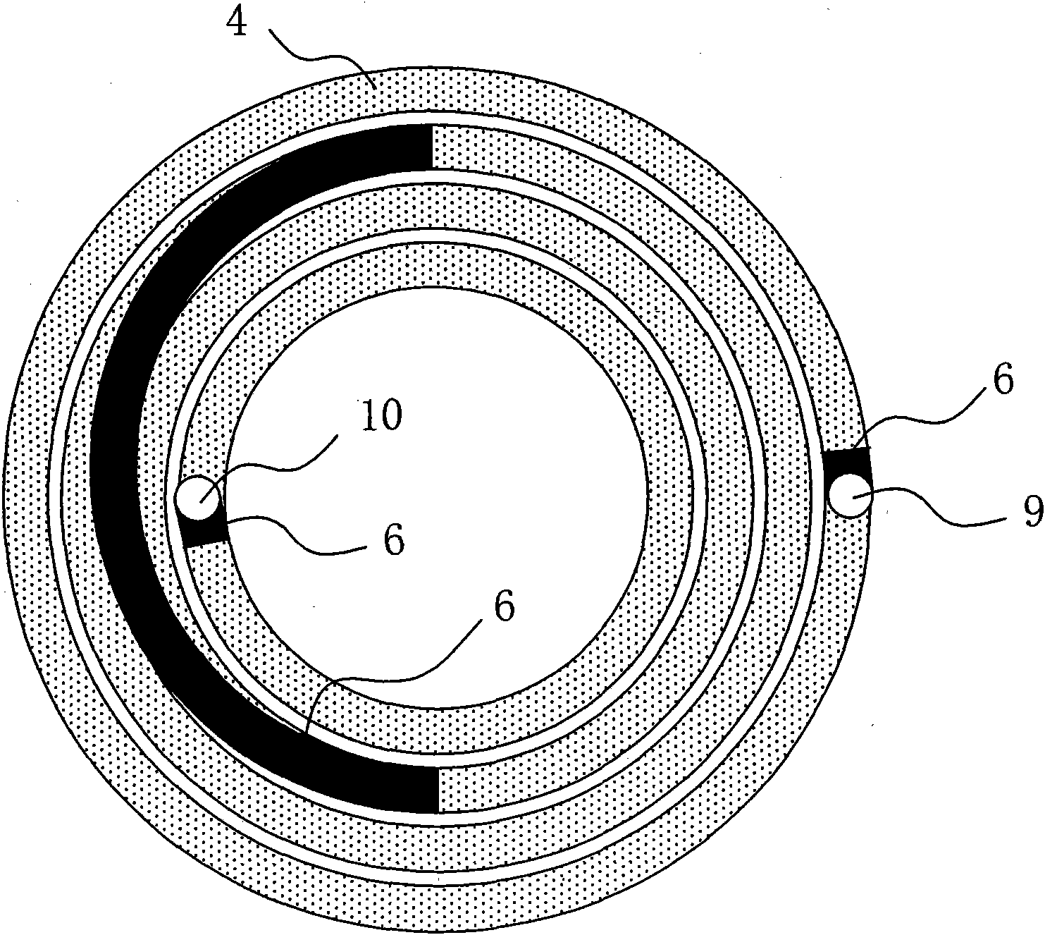 Pipeline type ultrasonic treatment device for promoting aging of liquor