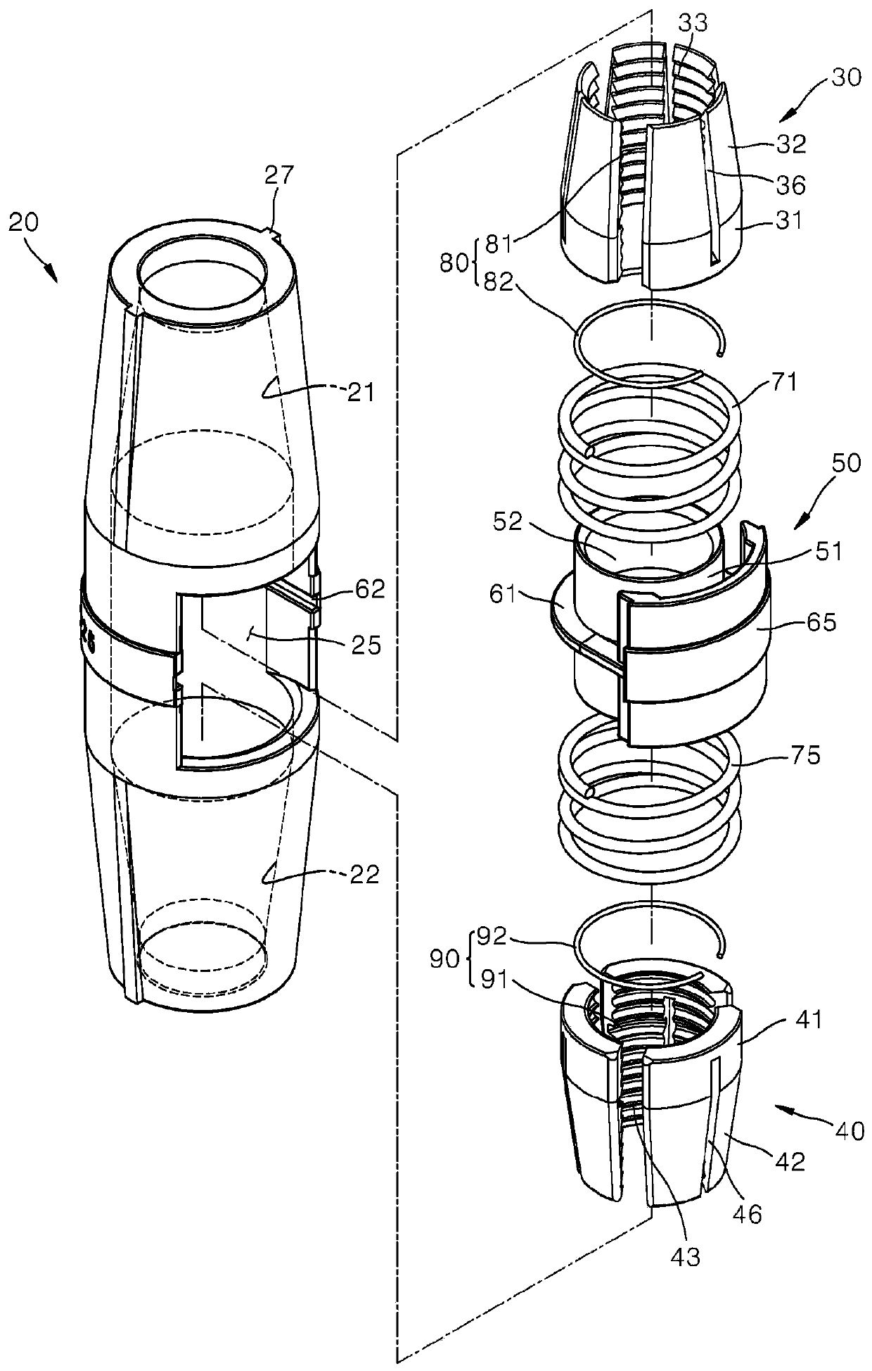 One-touch reinforcing bar coupler