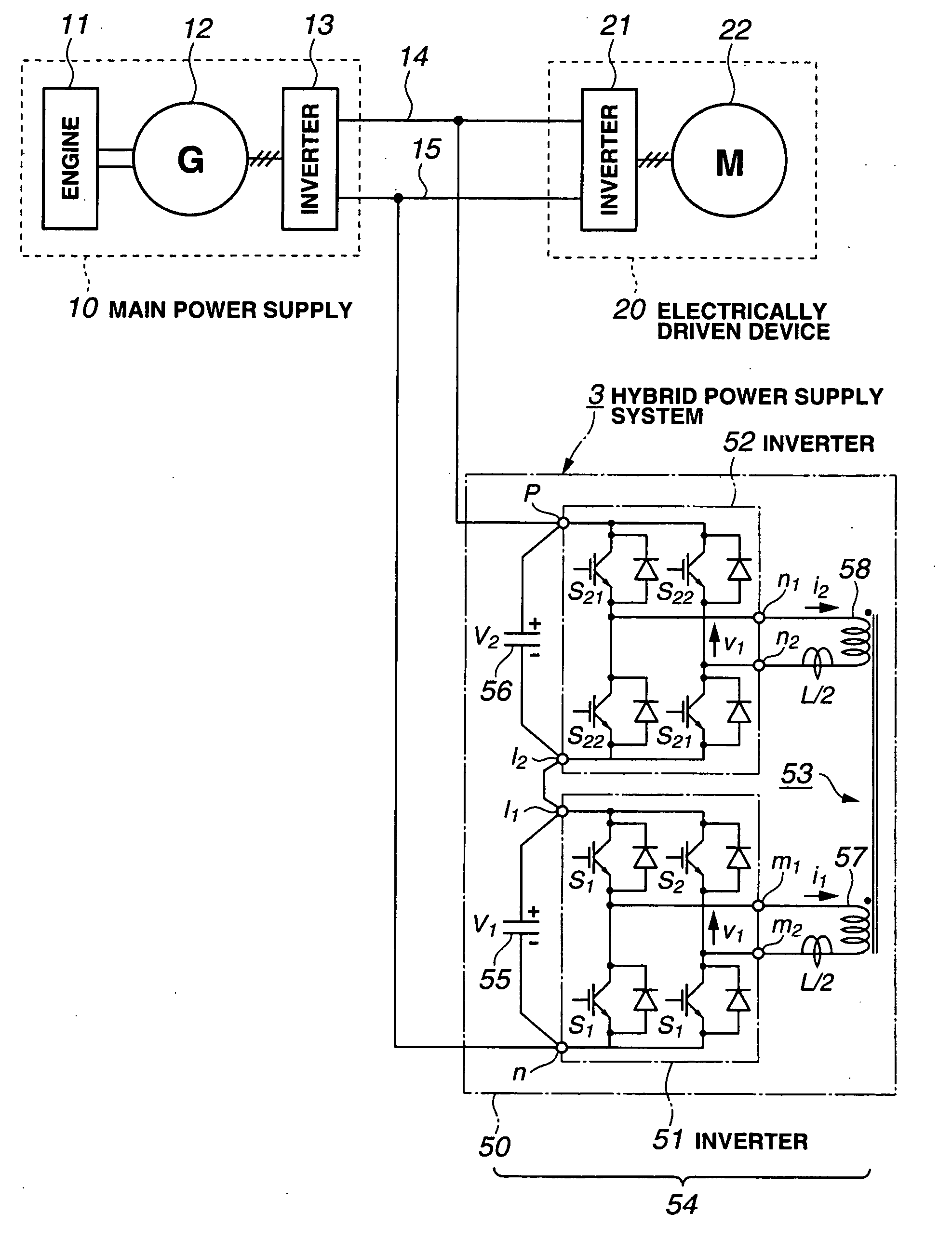 AC Link Bidirectional DC-DC Converter, Hybrid Power Supply System Using the Same and Hybrid Vehicle