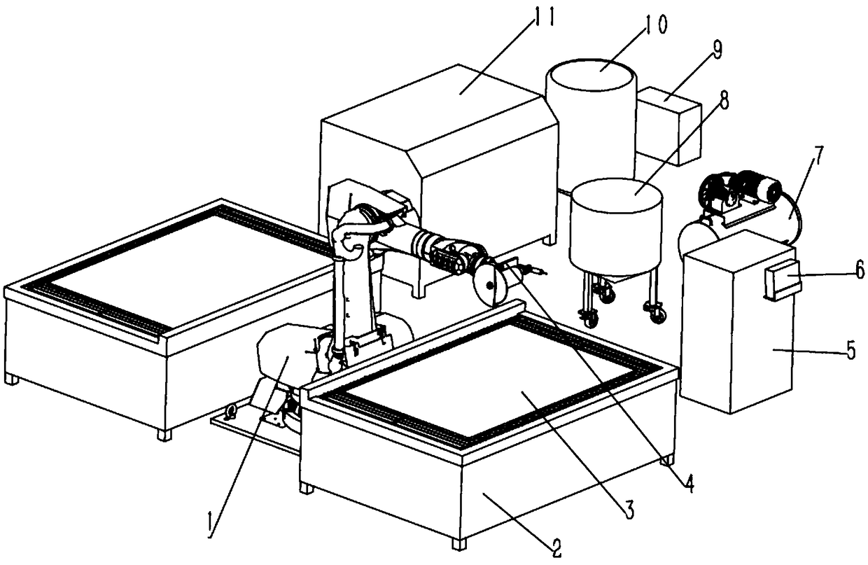 Stone combined machining robot system