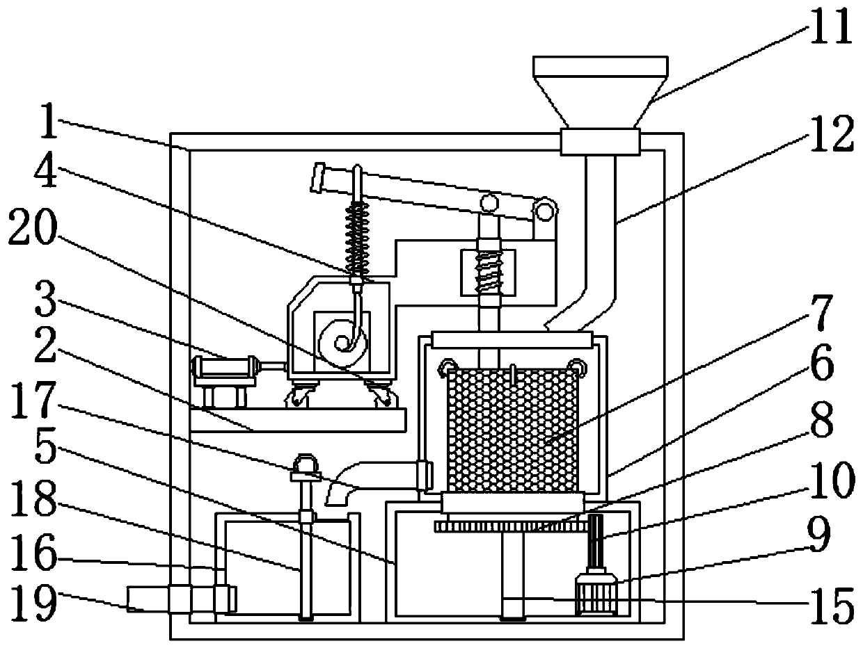 A sludge dewatering device