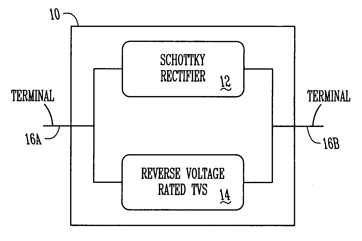 Low forward voltage drop transient voltage suppressor and method of fabricating