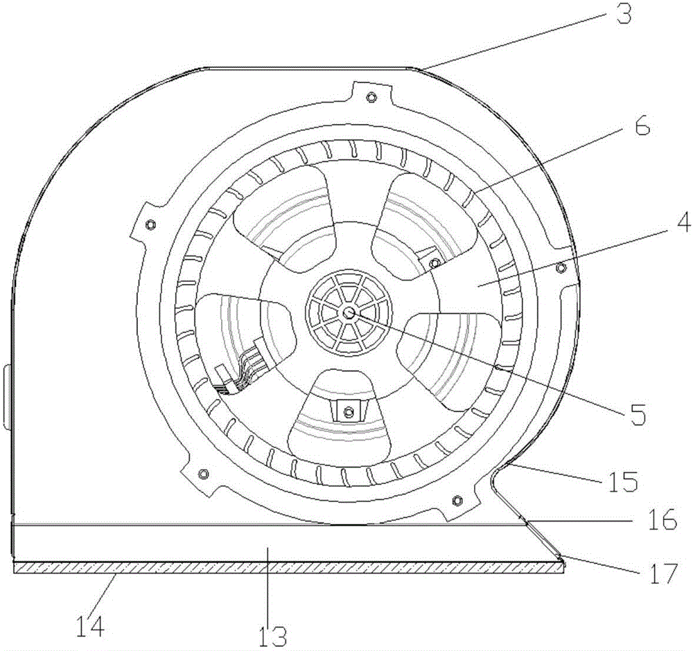 Centrifugal volute fan of ultra-thin air conditioner