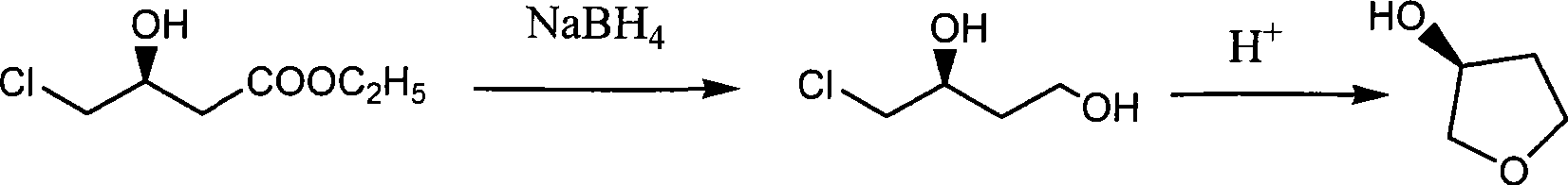 Joint production method for (S)-3-hydroxyl-gamma-butyrolactone, (S)-3-hydroxyl tetrahydrofuran