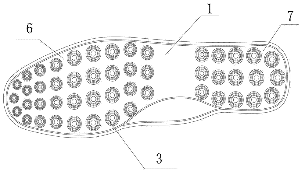 Shock-absorbing sole