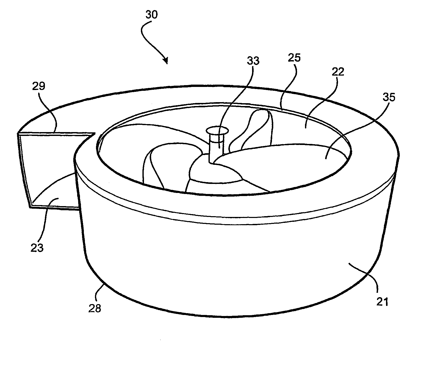 Vortical flow rotor