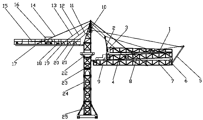 Large-span bulk material conveying system