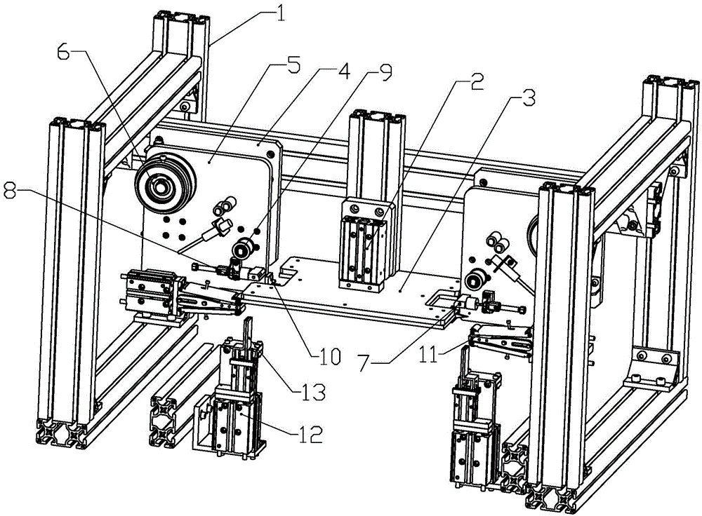 Left-side and right-side glue-sticking device for batterypiece set of lithium battery