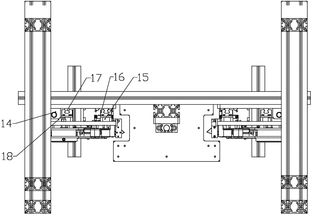 Left-side and right-side glue-sticking device for batterypiece set of lithium battery