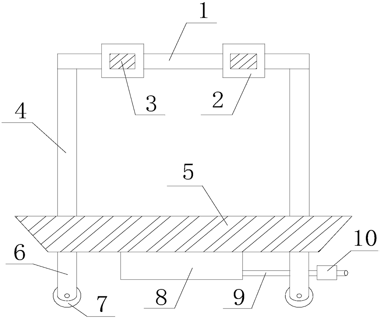 Umbrella placing device based on password access