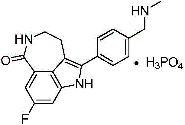 Preparation method of intermediate of drug Rucaparib treating ovarian cancer