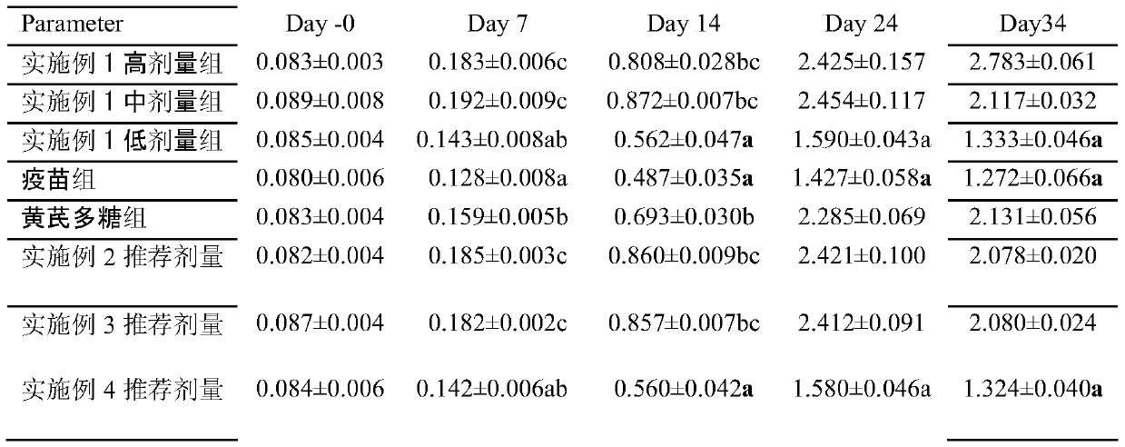 Echinacea purpurea root granule, its preparation method and its application in the preparation of swine and chicken vaccine immune enhancer