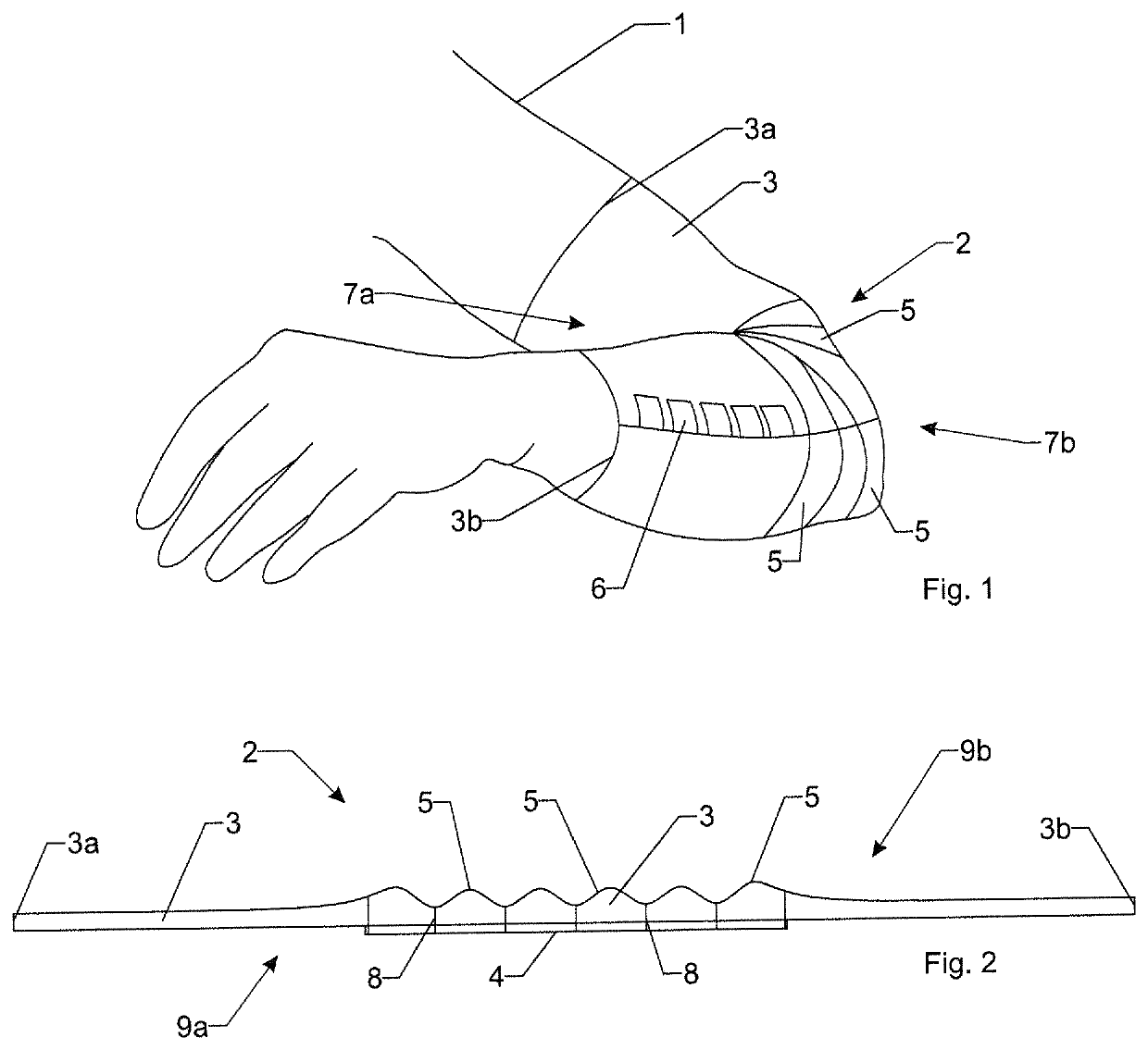 Medical compression garment with a special joint section for increased range of motion