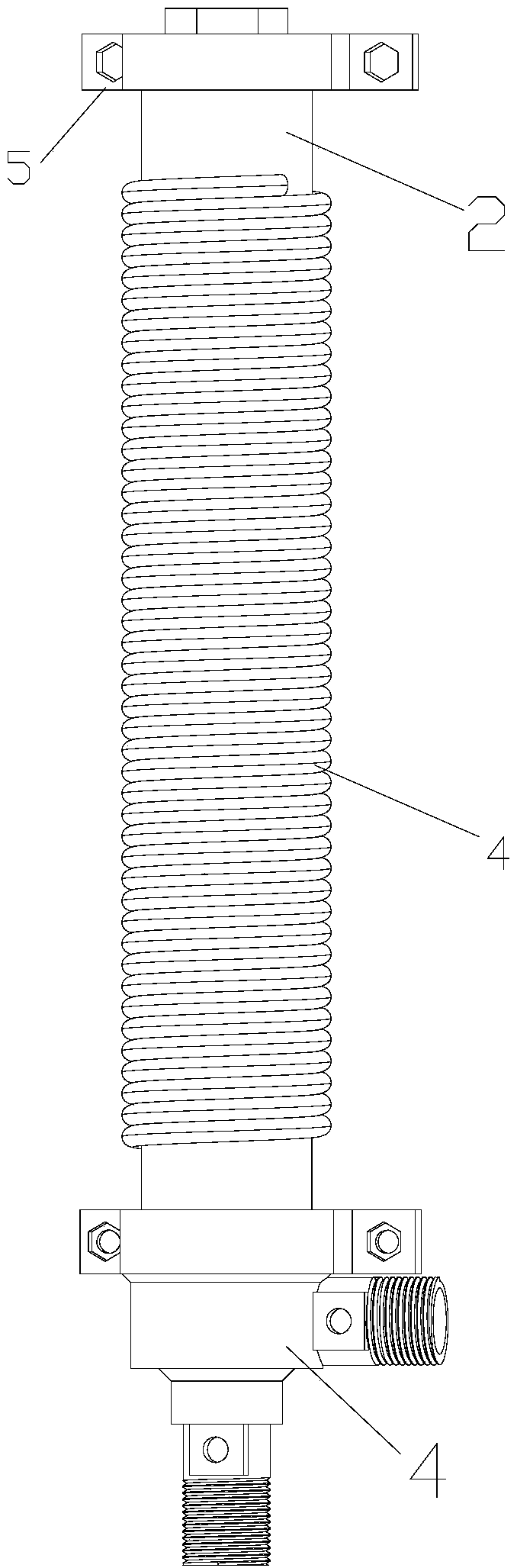 Induction heating device with dynamic spiral diversion and scale removal