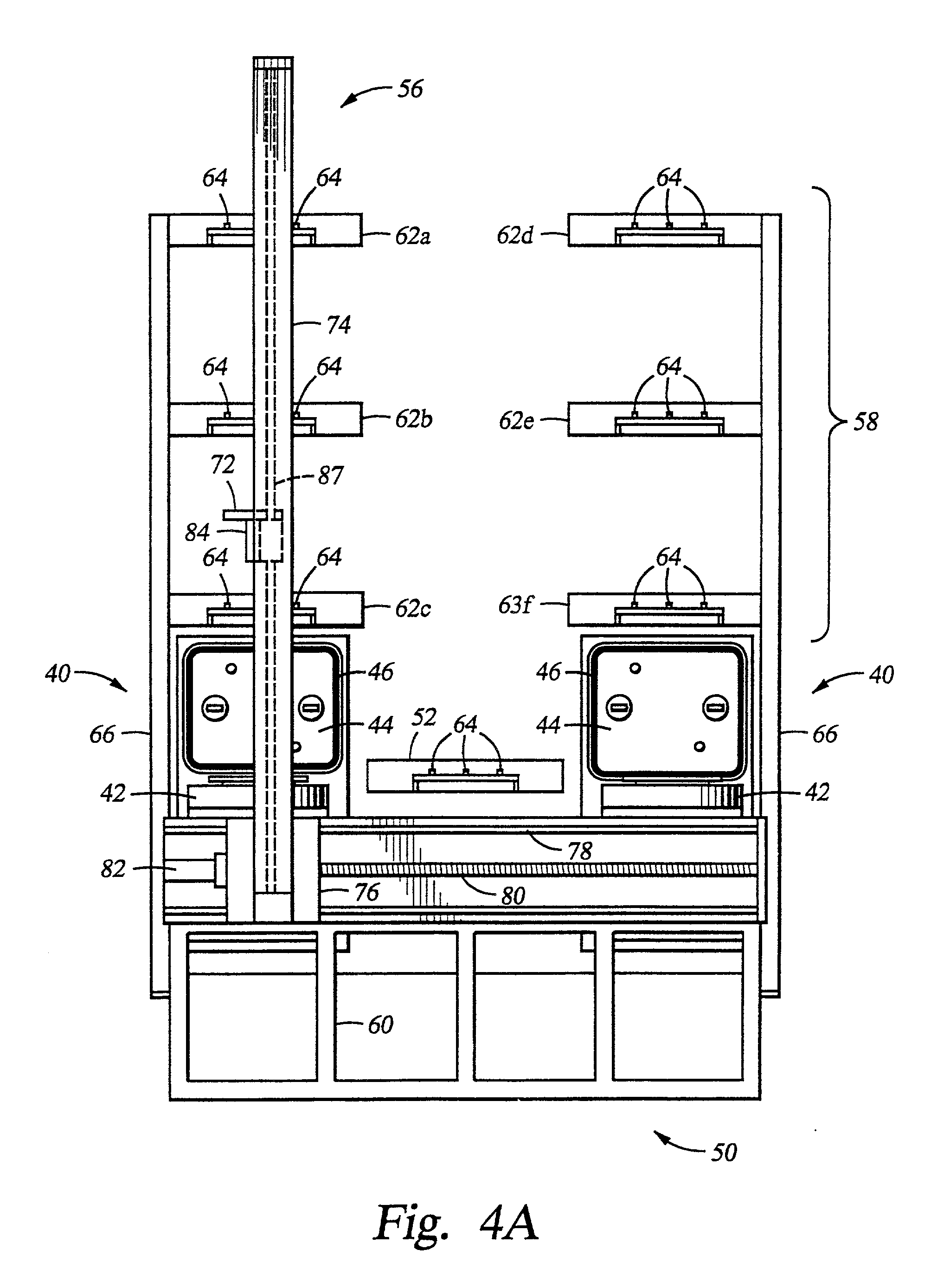 Apparatus for storing and moving a cassette