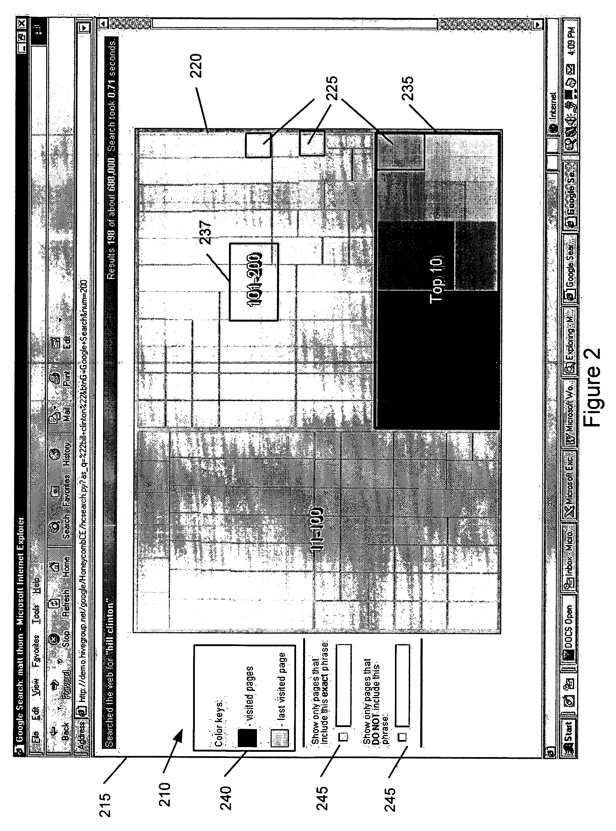 Treemap display with minimum cell size