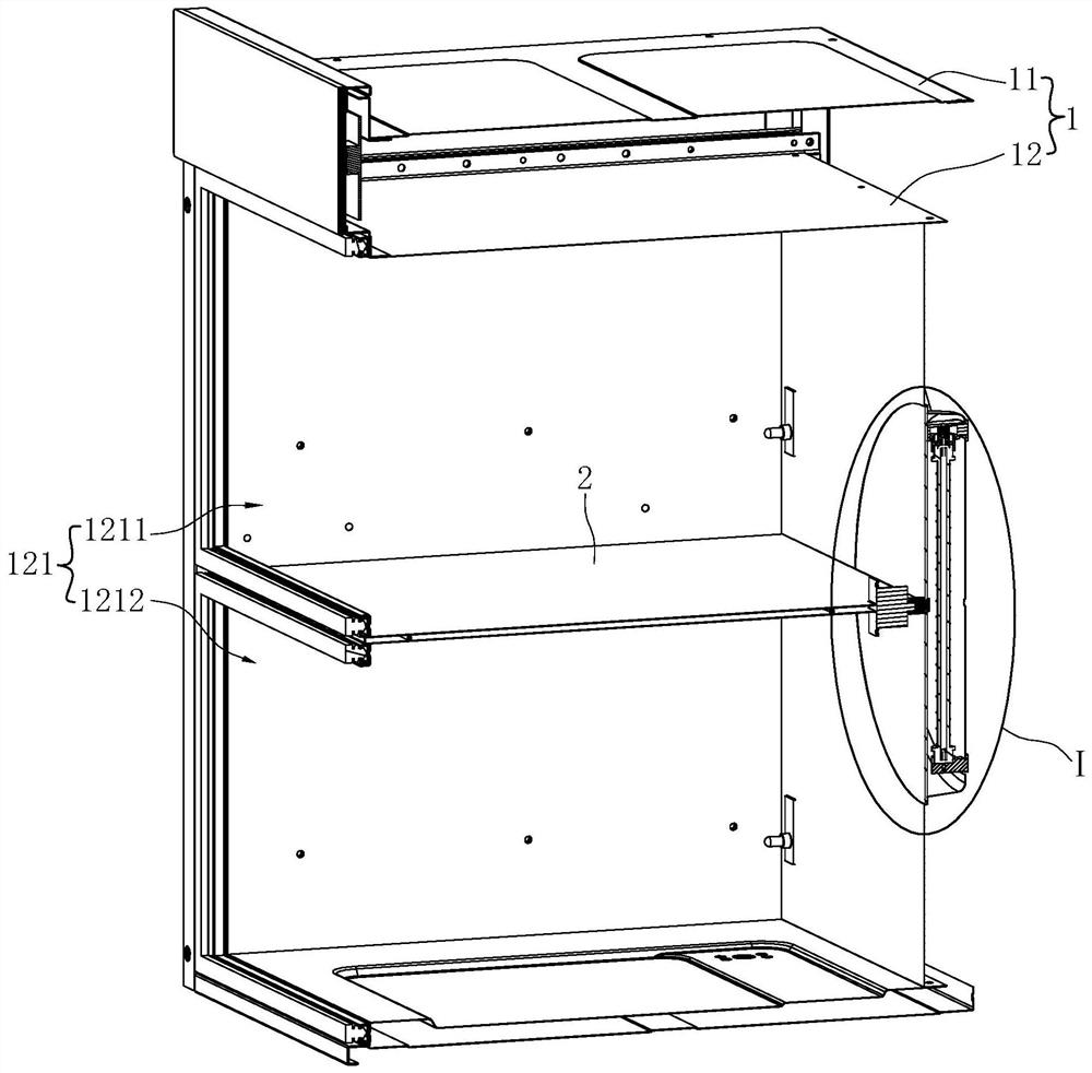 Layered disinfection cabinet