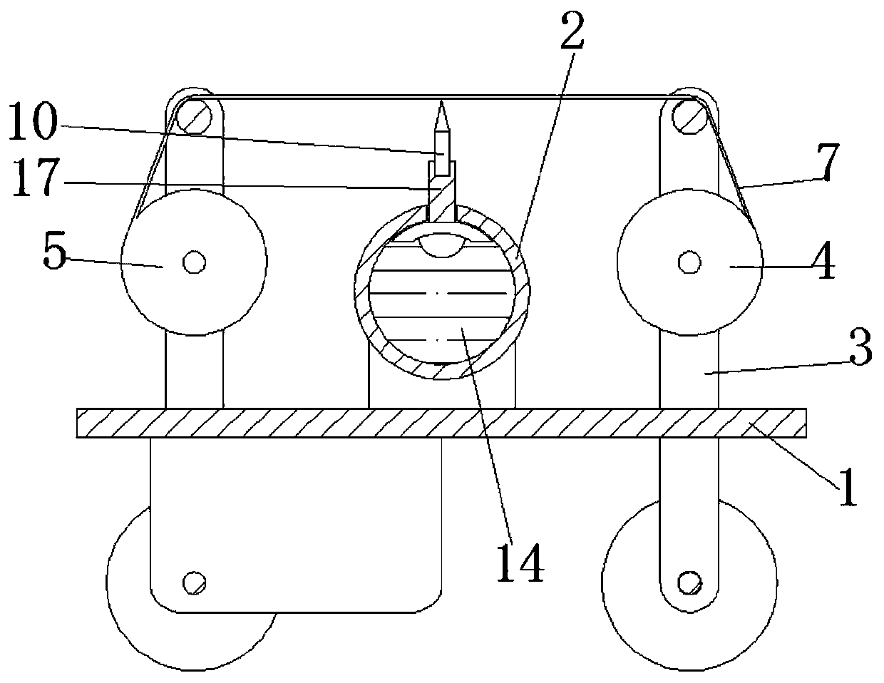 Horizontal plane level measuring instrument for constructional engineering