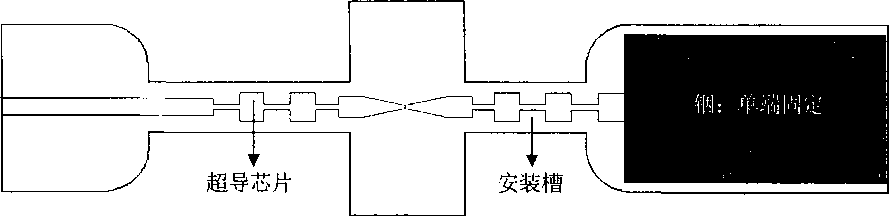 Fixed mounting method of hot melt wax double heating of micro-dimension superconduction tunnel junction